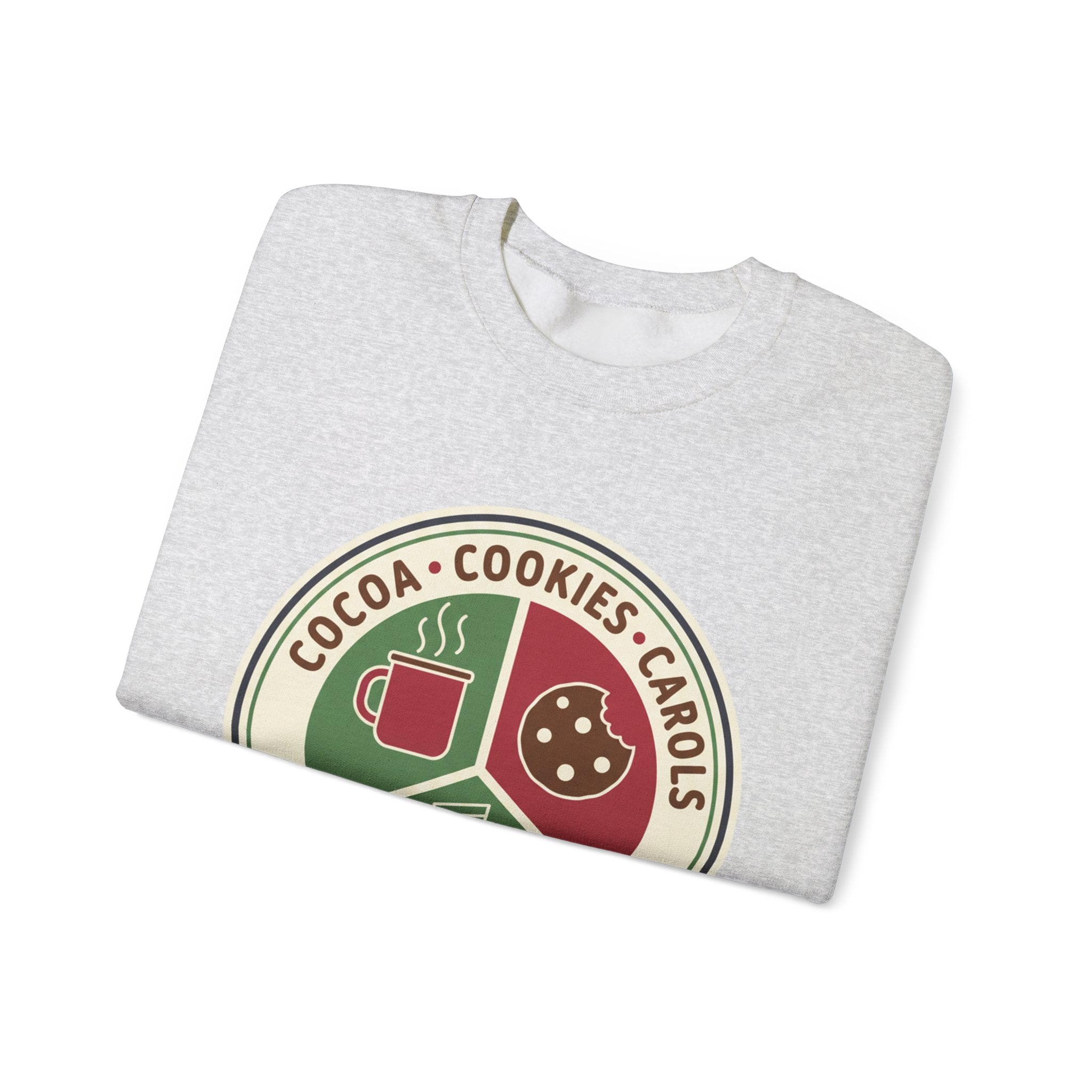 Cocoa Cookies Carols Christmas Sweatshirt | Womens Holiday Sweatshirt