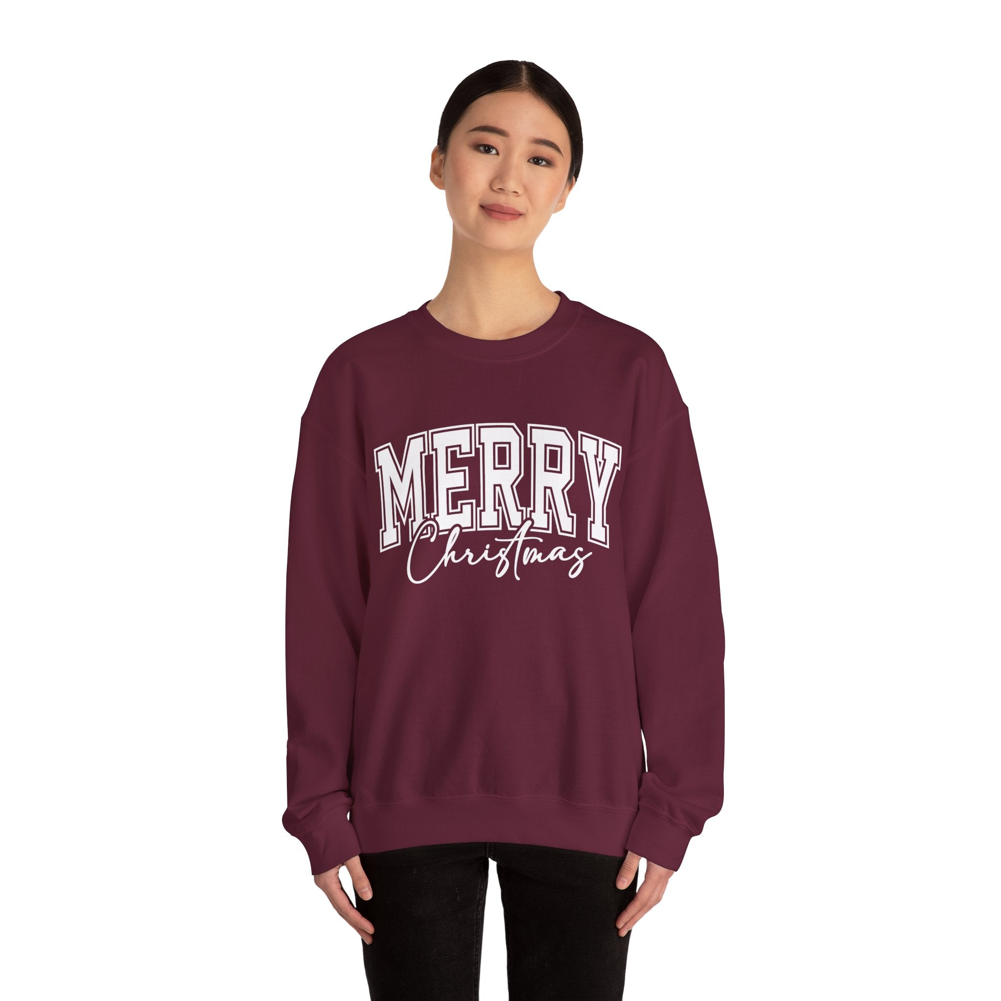 Merry Christmas Womens Christmas Sweatshirt | Womens Holiday Sweater