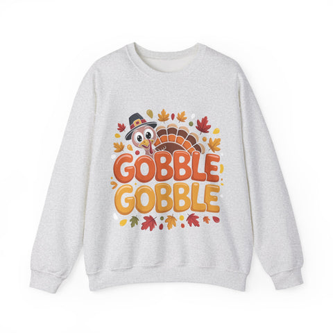 Gobble Gobble Turkey Thanksgiving Sweatshirt Crewneck Pullover Sweatshirt