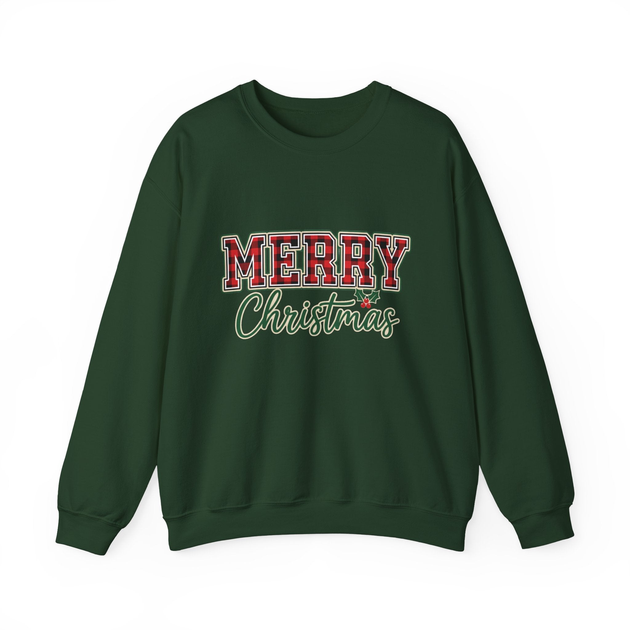 Classic Merry Christmas Womens Christmas Sweatshirt | Holiday Sweater for Women