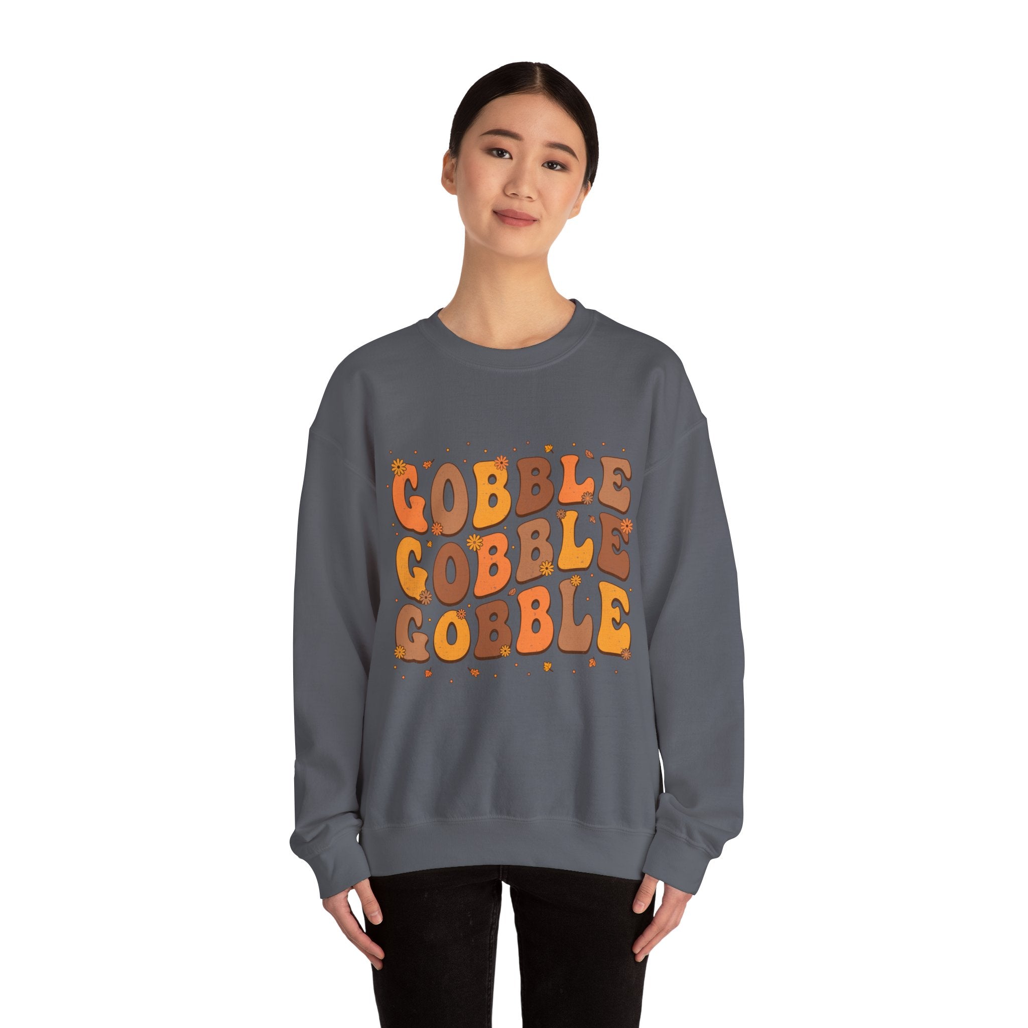 Gobble Gobble Gobble Retro Thanksgiving Sweatshirt