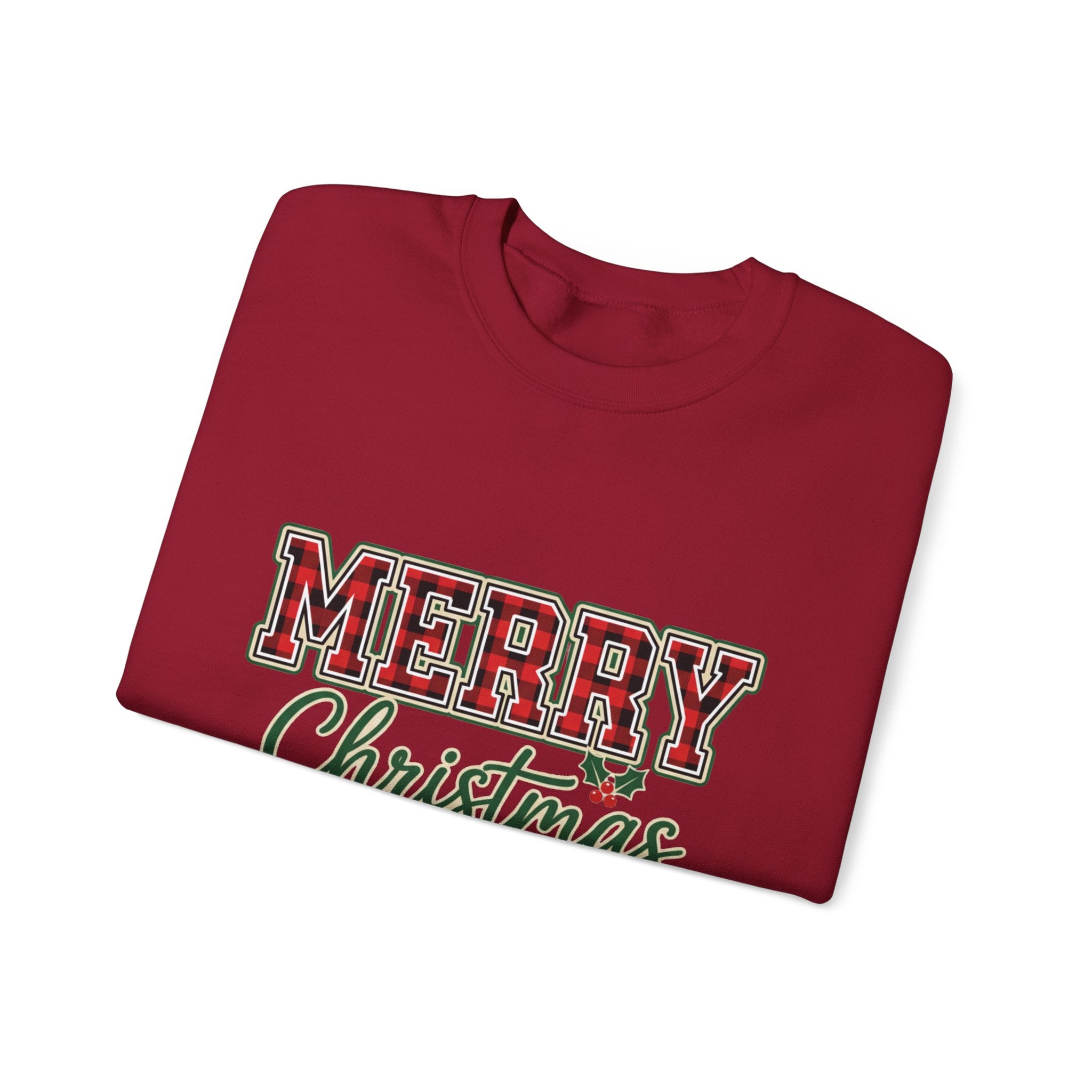 Classic Merry Christmas Womens Christmas Sweatshirt | Holiday Sweater for Women