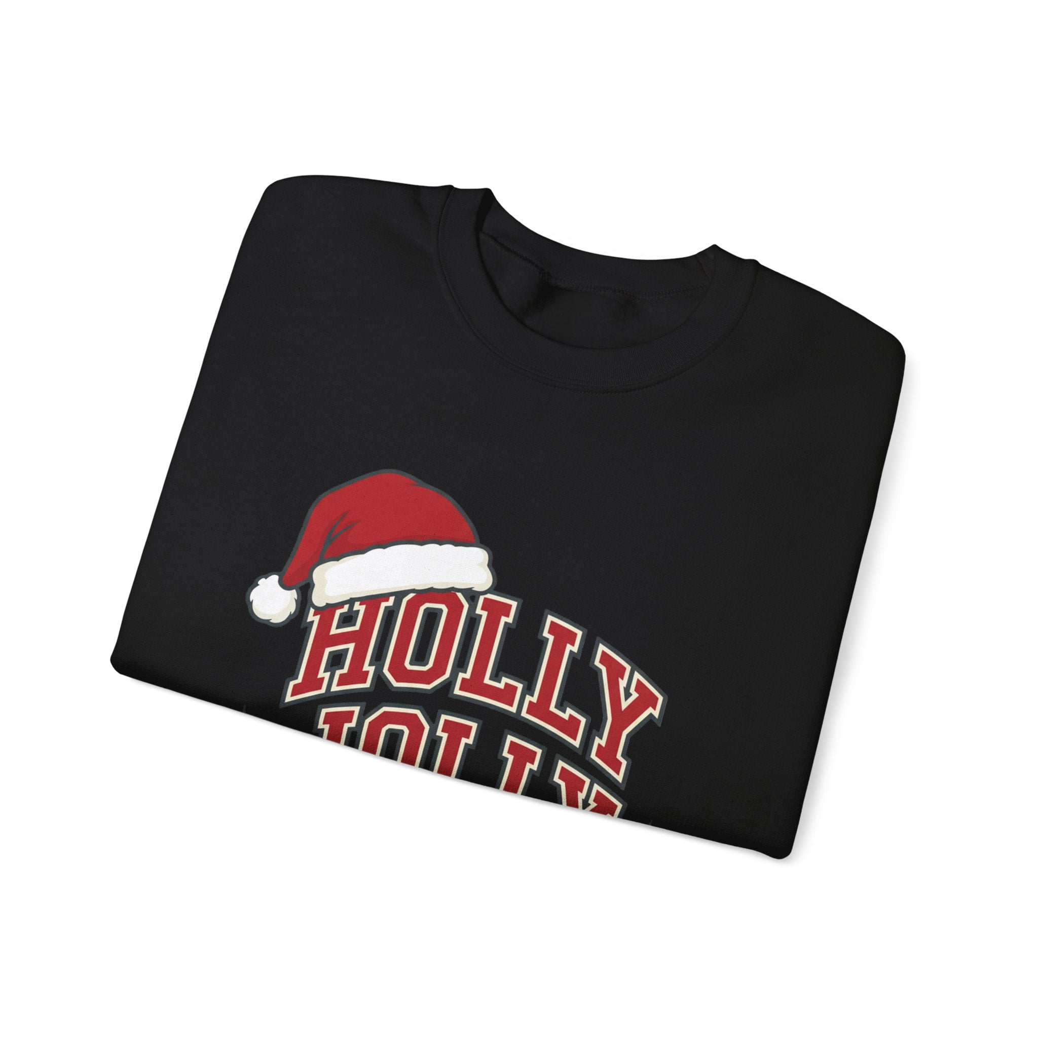 Holly Jolly Santa Hat Sweatshirt | Womens Christmas Sweatshirt