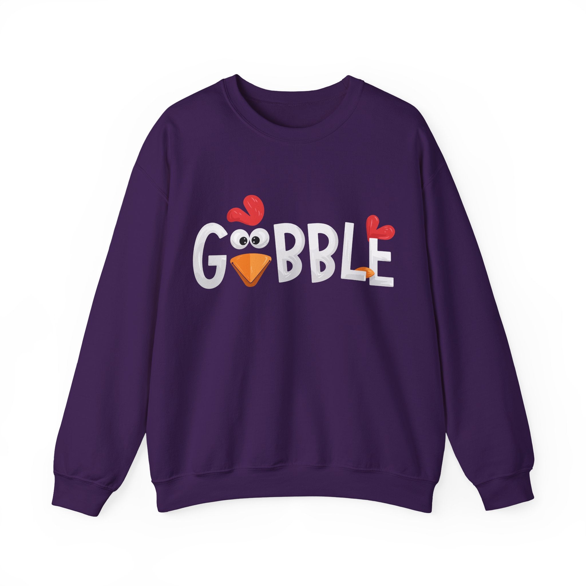 Gobble Turkey Face Thanksgiving Sweatshirt
