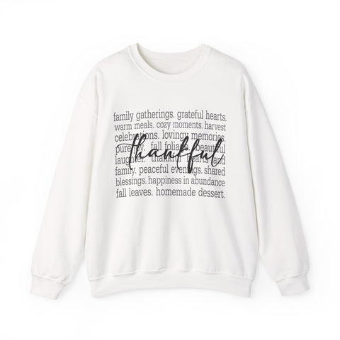 Thankful Gratitude Thanksgiving Womens Sweatshirt