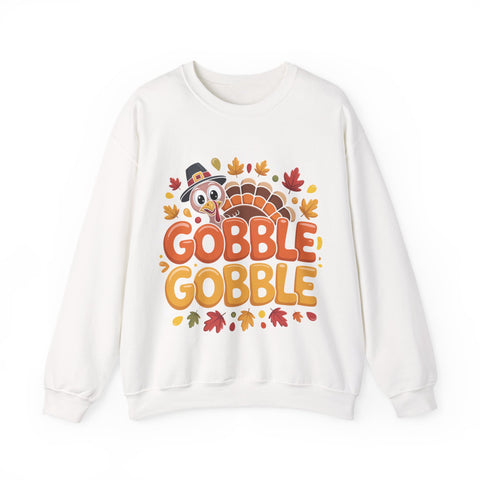Gobble Gobble Turkey Thanksgiving Sweatshirt Crewneck Pullover Sweatshirt