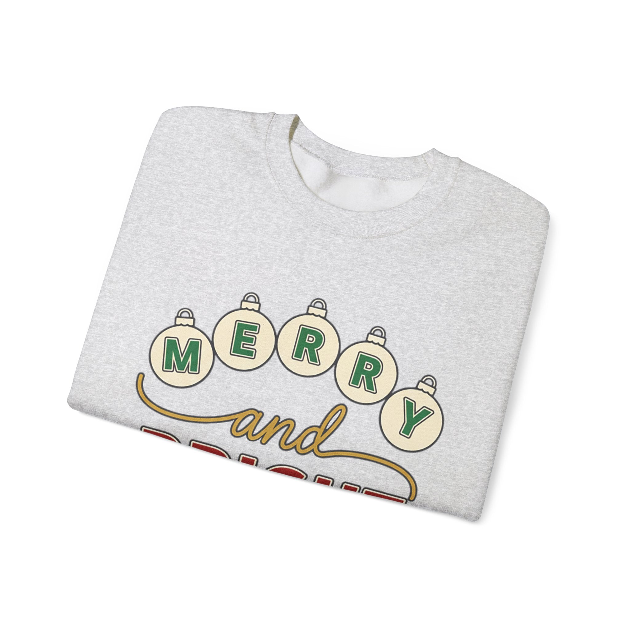 Merry and Bright Womens Christmas Ornaments Sweatshirt