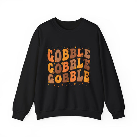 Gobble Gobble Gobble Retro Thanksgiving Sweatshirt
