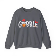 Gobble Turkey Face Thanksgiving Sweatshirt