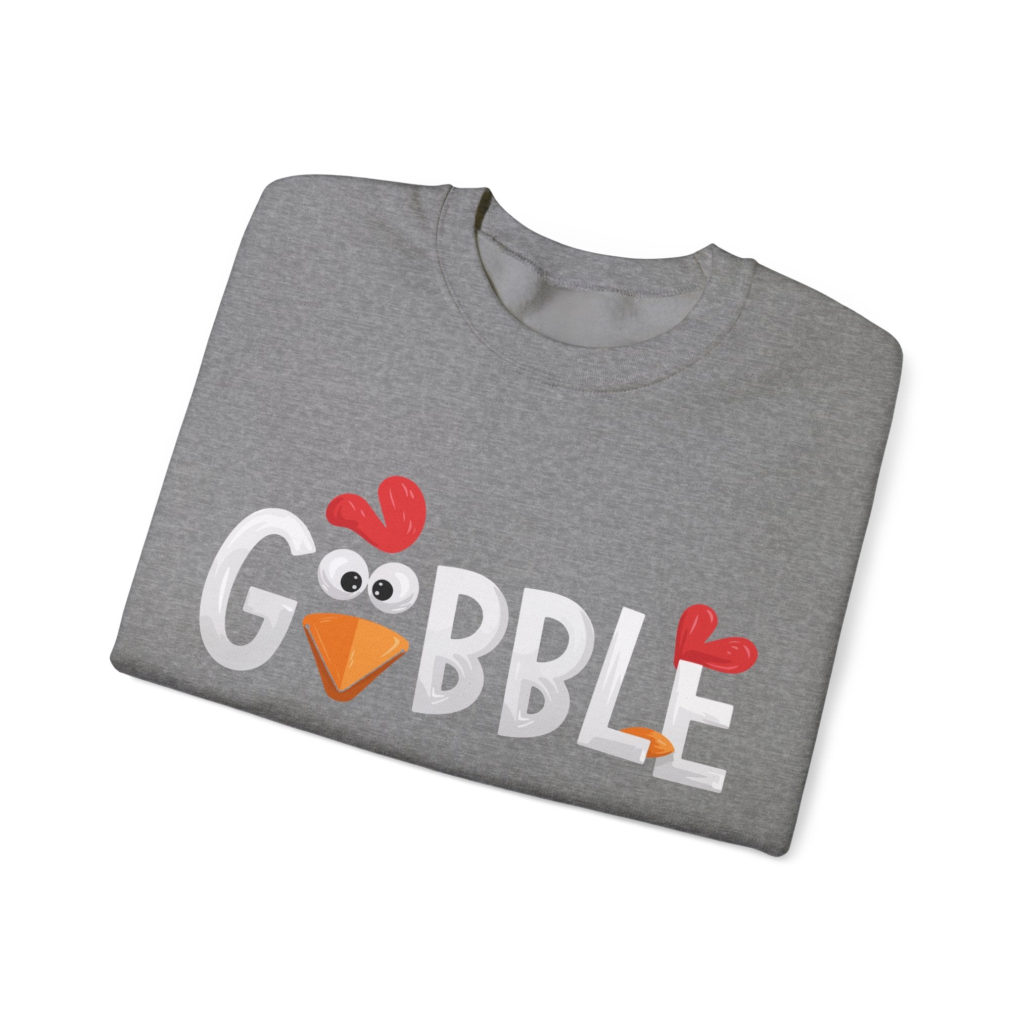Gobble Turkey Face Thanksgiving Sweatshirt