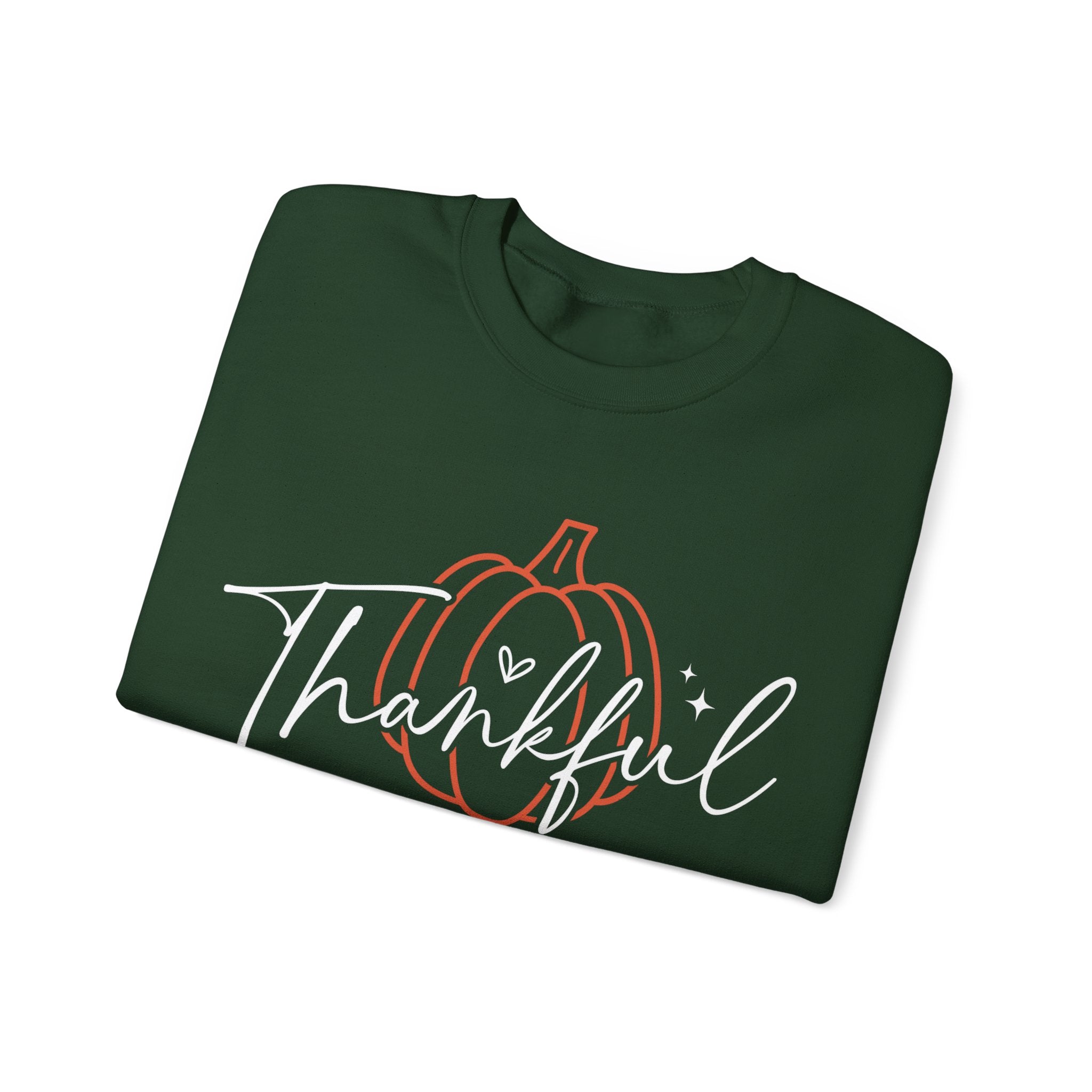 Thankful Pumpkin Womens Thanksgiving Sweatshirt