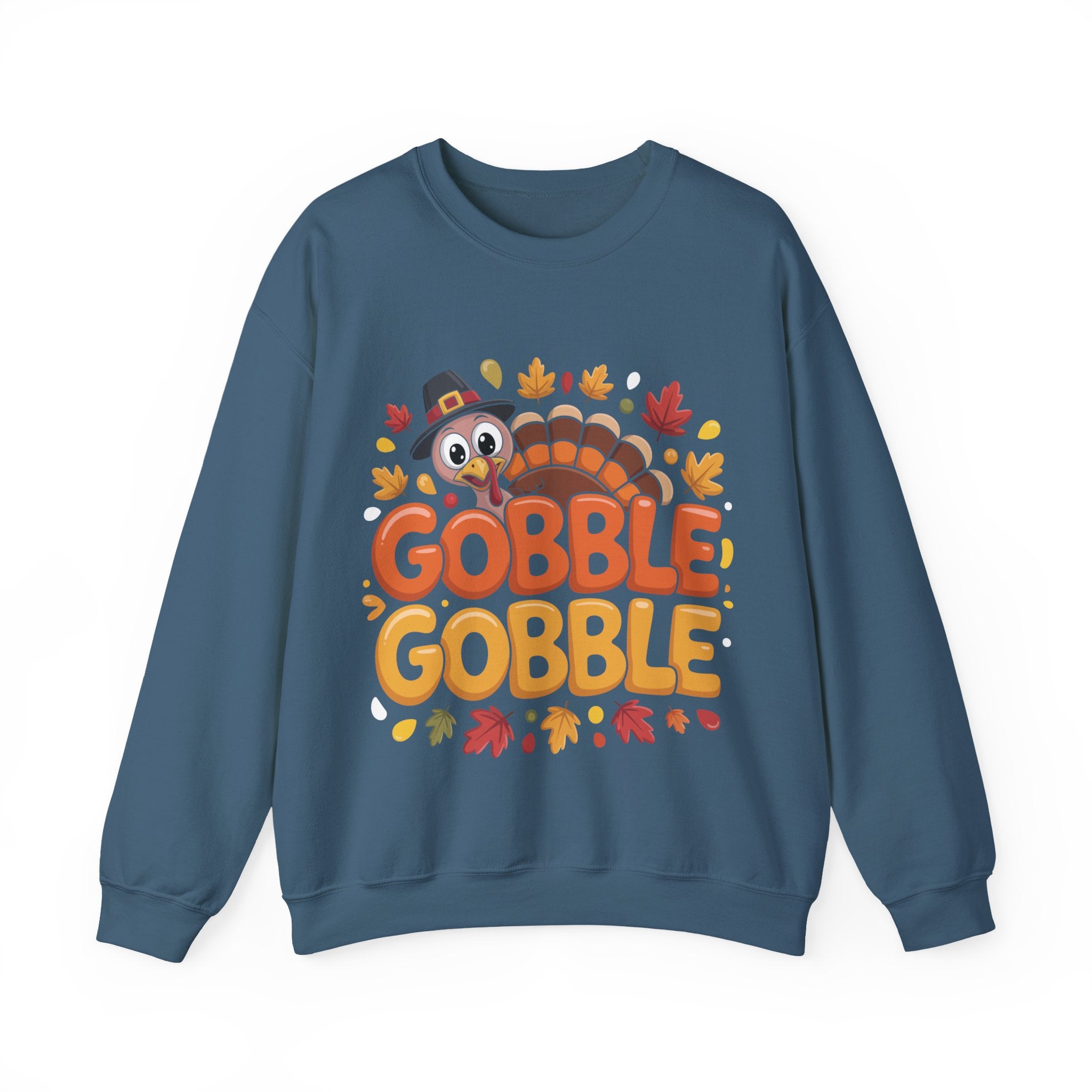 Gobble Gobble Turkey Thanksgiving Sweatshirt Crewneck Pullover Sweatshirt