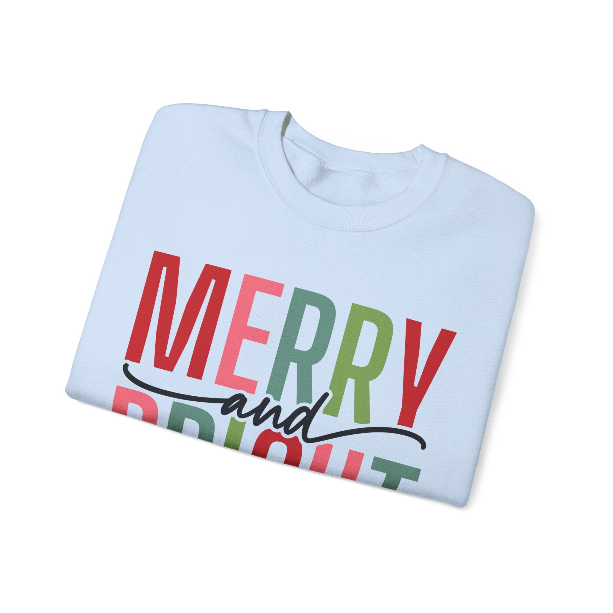 Merry and Bright Christmas Sweatshirt for Women | Christmas Holiday Crewneck Sweatshirt
