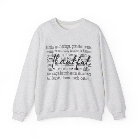 Thankful Gratitude Thanksgiving Womens Sweatshirt