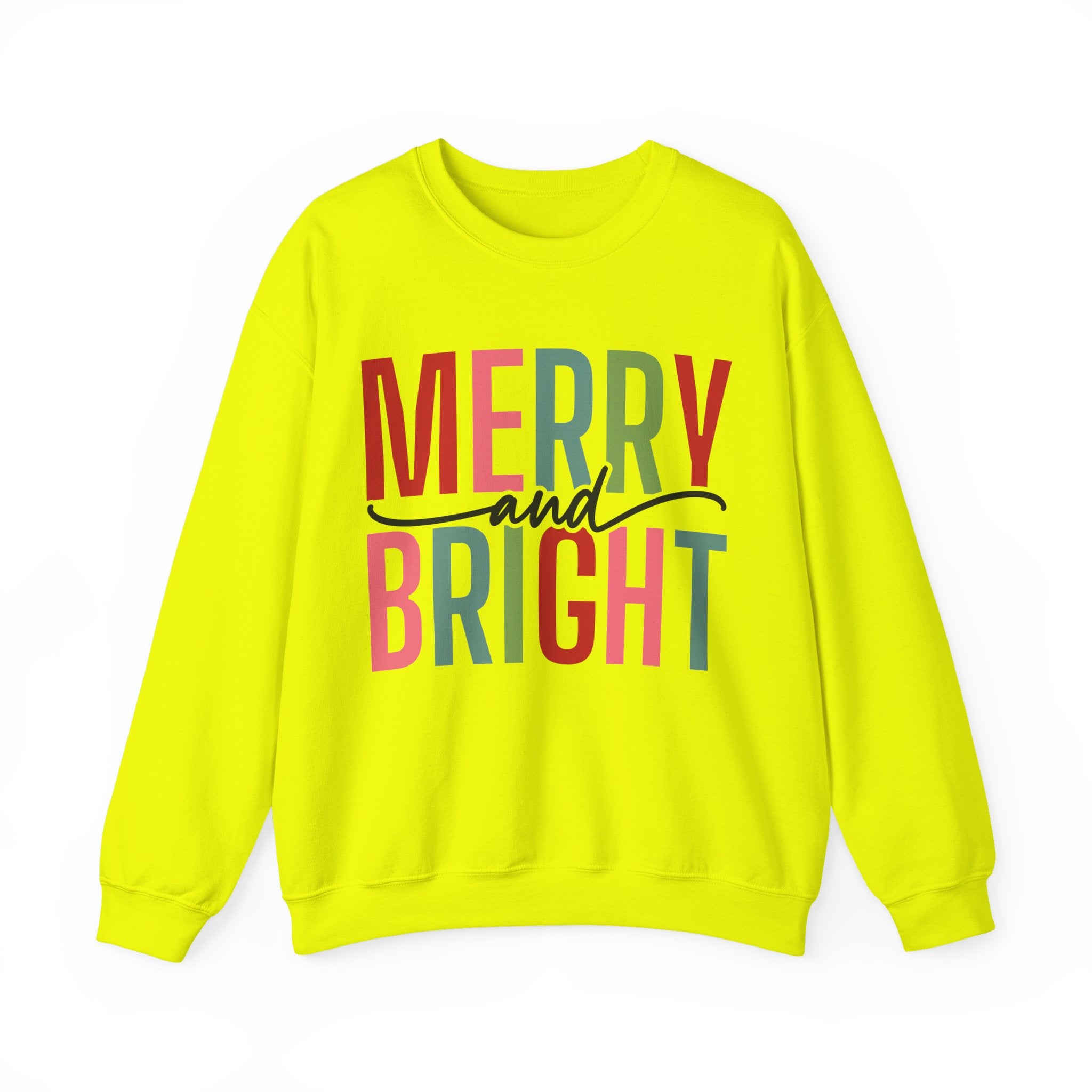 Merry and Bright Christmas Sweatshirt for Women | Christmas Holiday Crewneck Sweatshirt