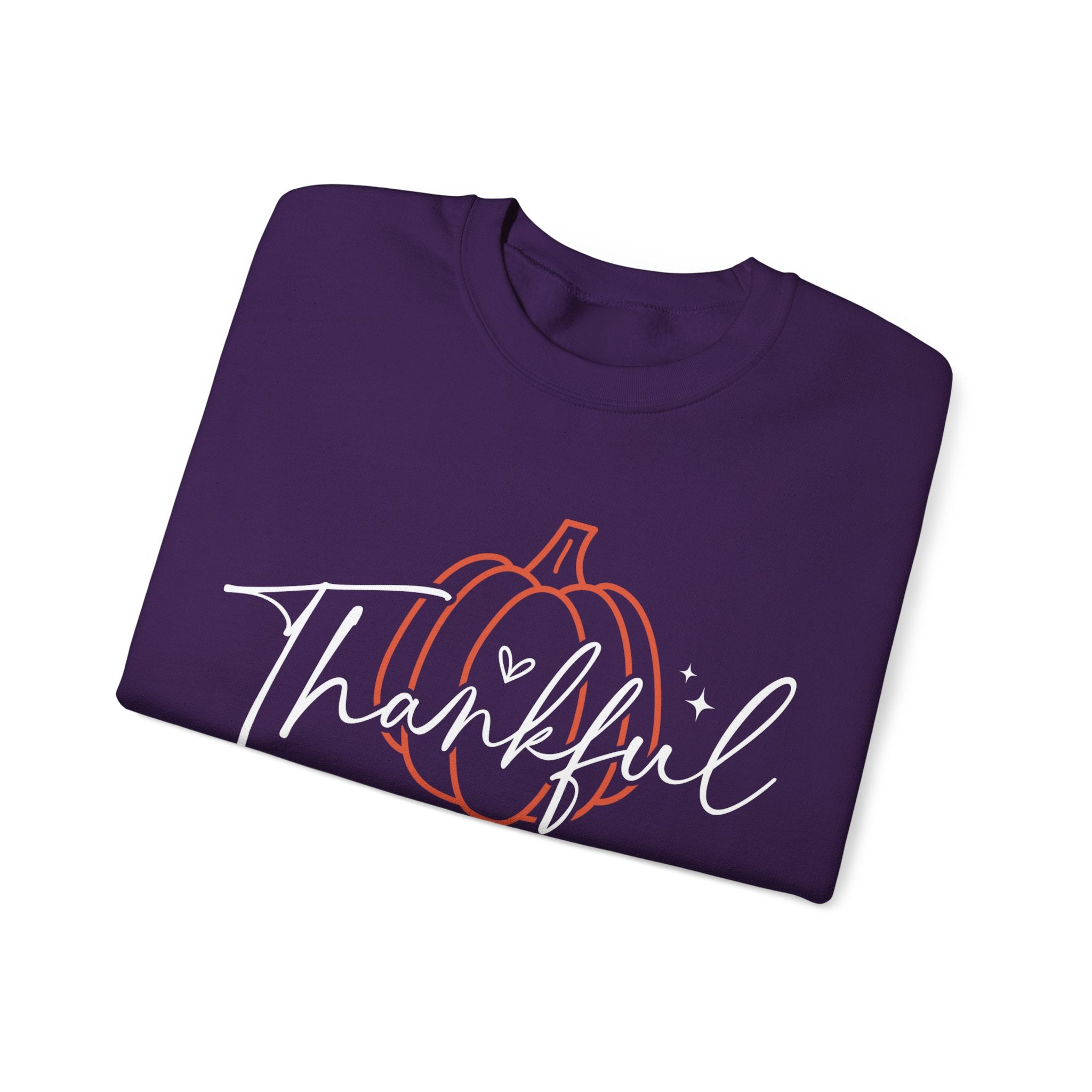 Thankful Pumpkin Womens Thanksgiving Sweatshirt