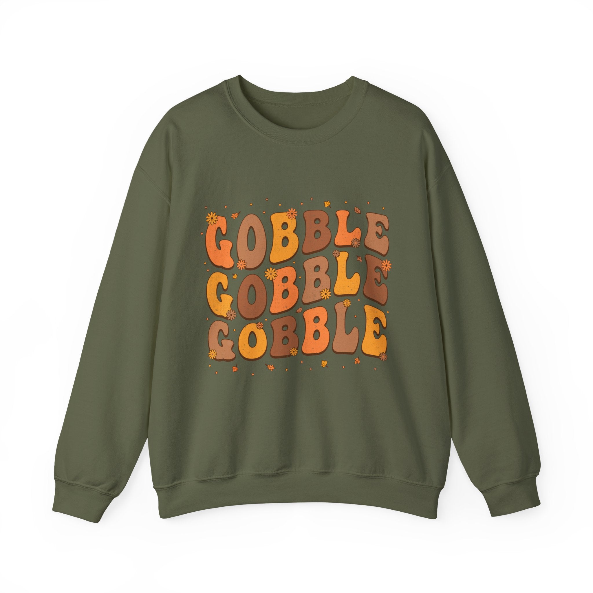 Gobble Gobble Gobble Retro Thanksgiving Sweatshirt