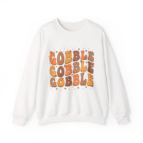Gobble Gobble Gobble Retro Thanksgiving Sweatshirt