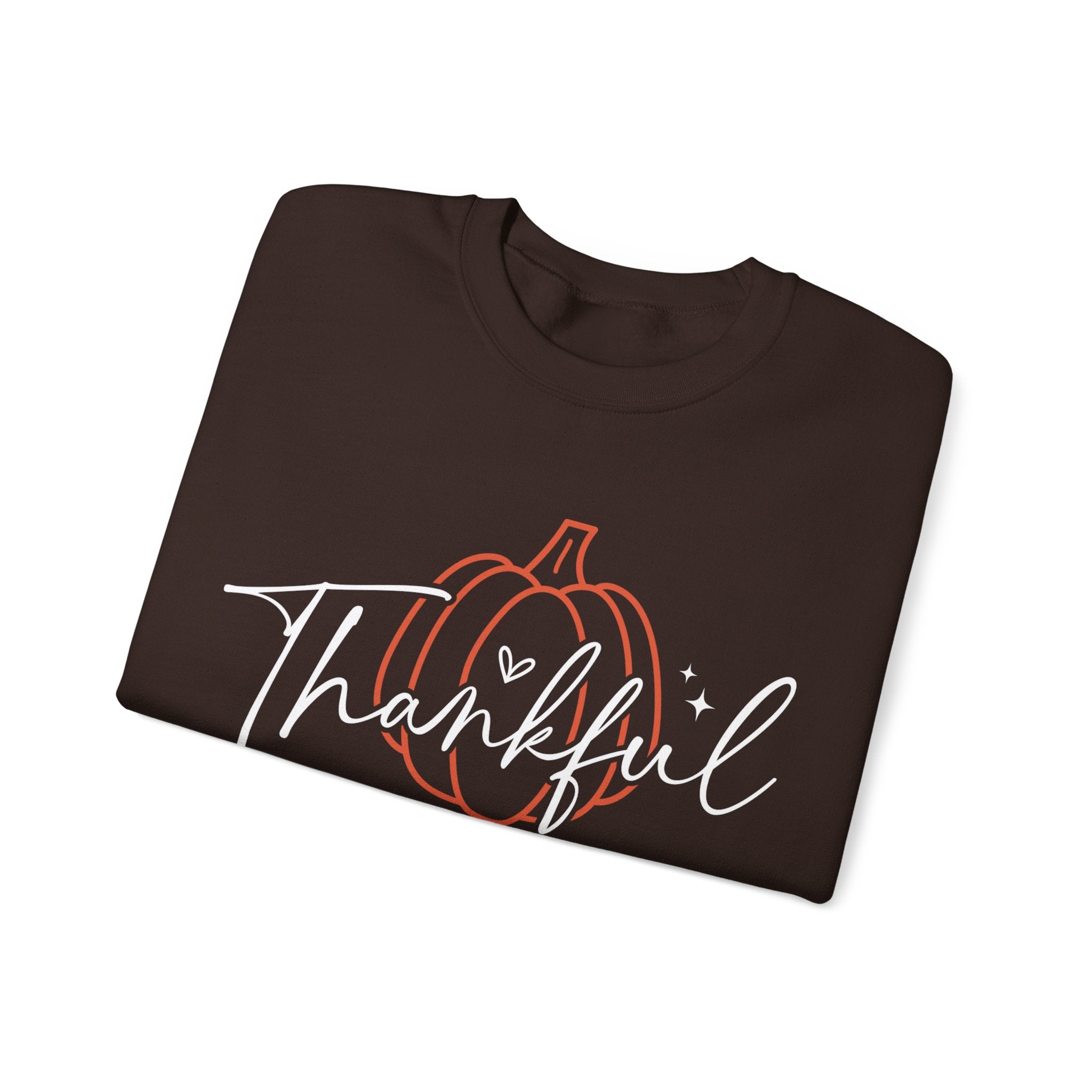 Thankful Pumpkin Womens Thanksgiving Sweatshirt