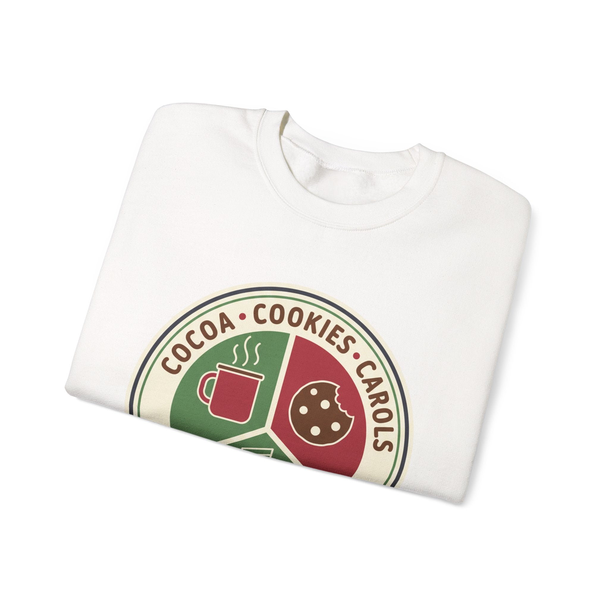 Cocoa Cookies Carols Christmas Sweatshirt | Womens Holiday Sweatshirt