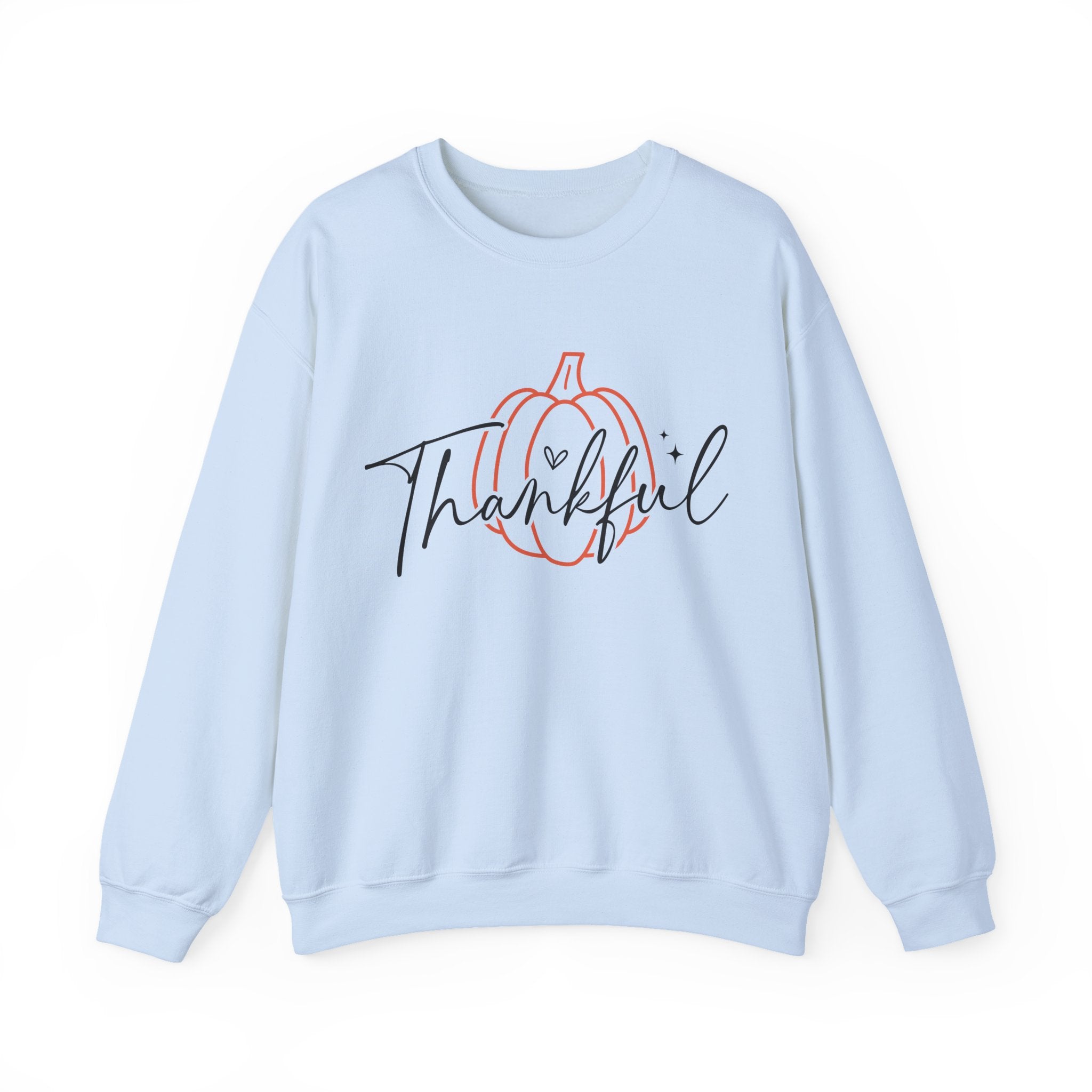 Thankful Pumpkin Womens Thanksgiving Sweatshirt