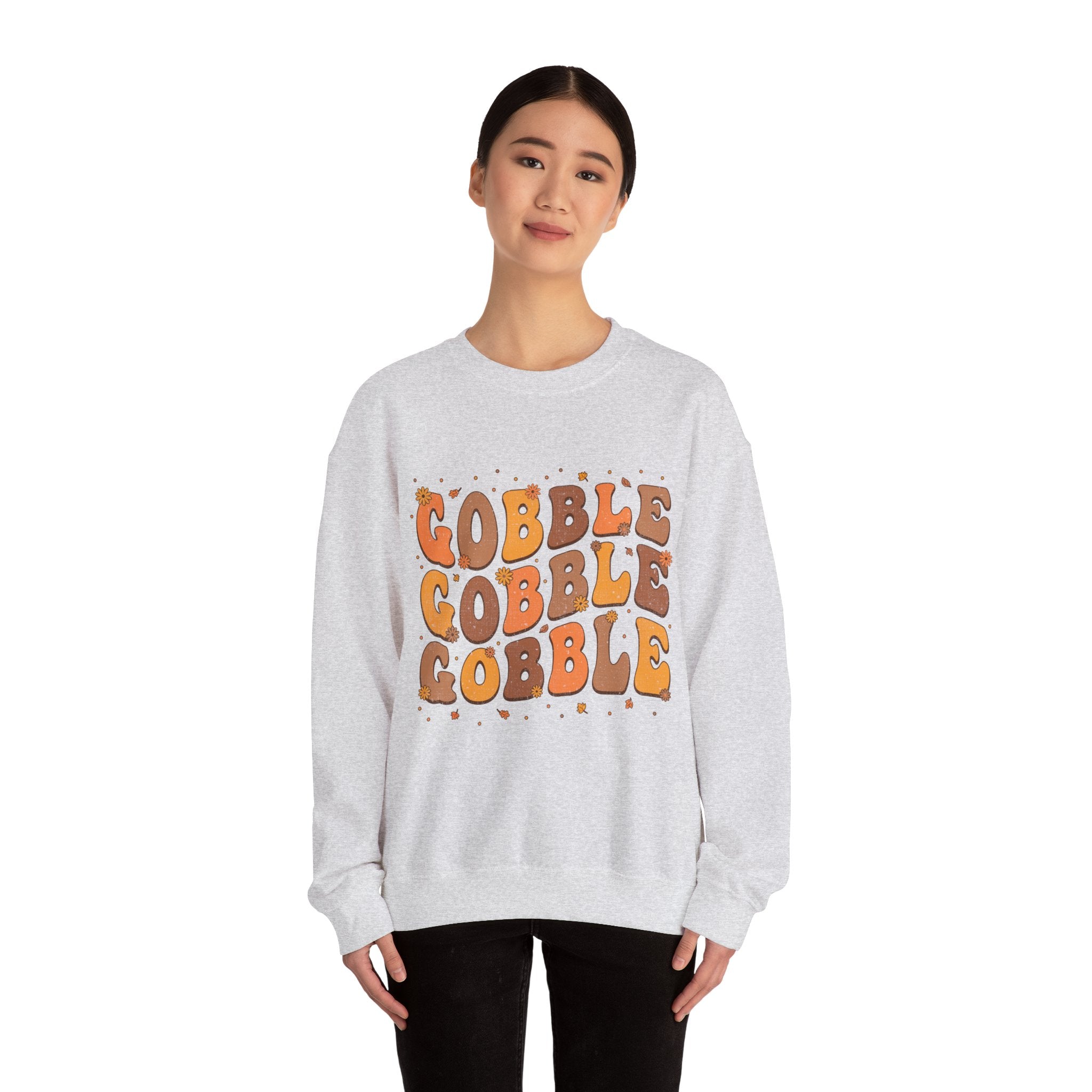 Gobble Gobble Gobble Retro Thanksgiving Sweatshirt