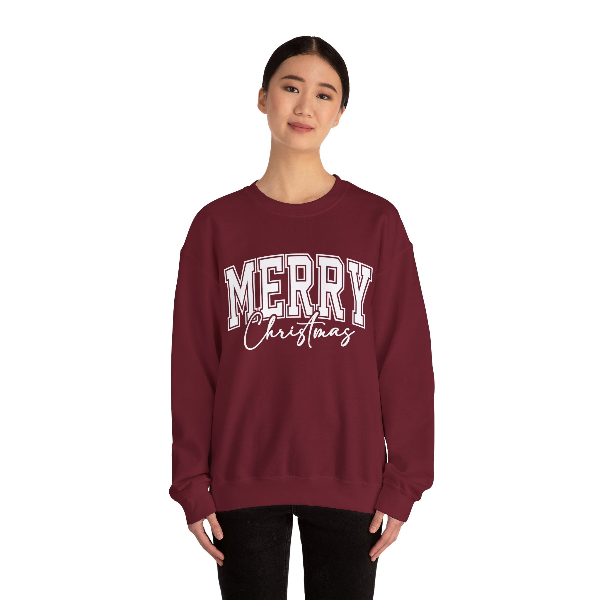 Merry Christmas Womens Christmas Sweatshirt | Womens Holiday Sweater
