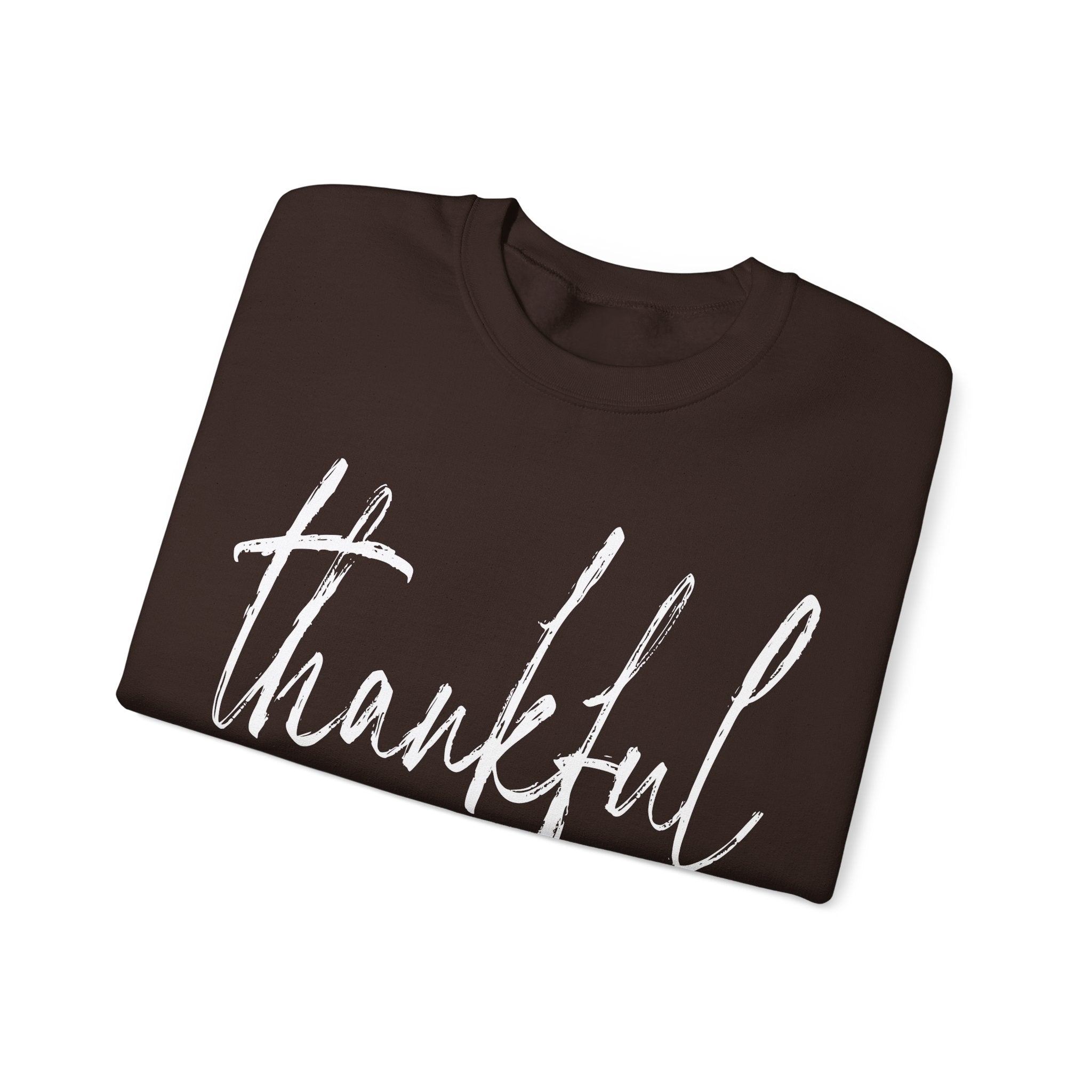 Thankful Always Thanksgiving Crewneck Womens Sweatshirt