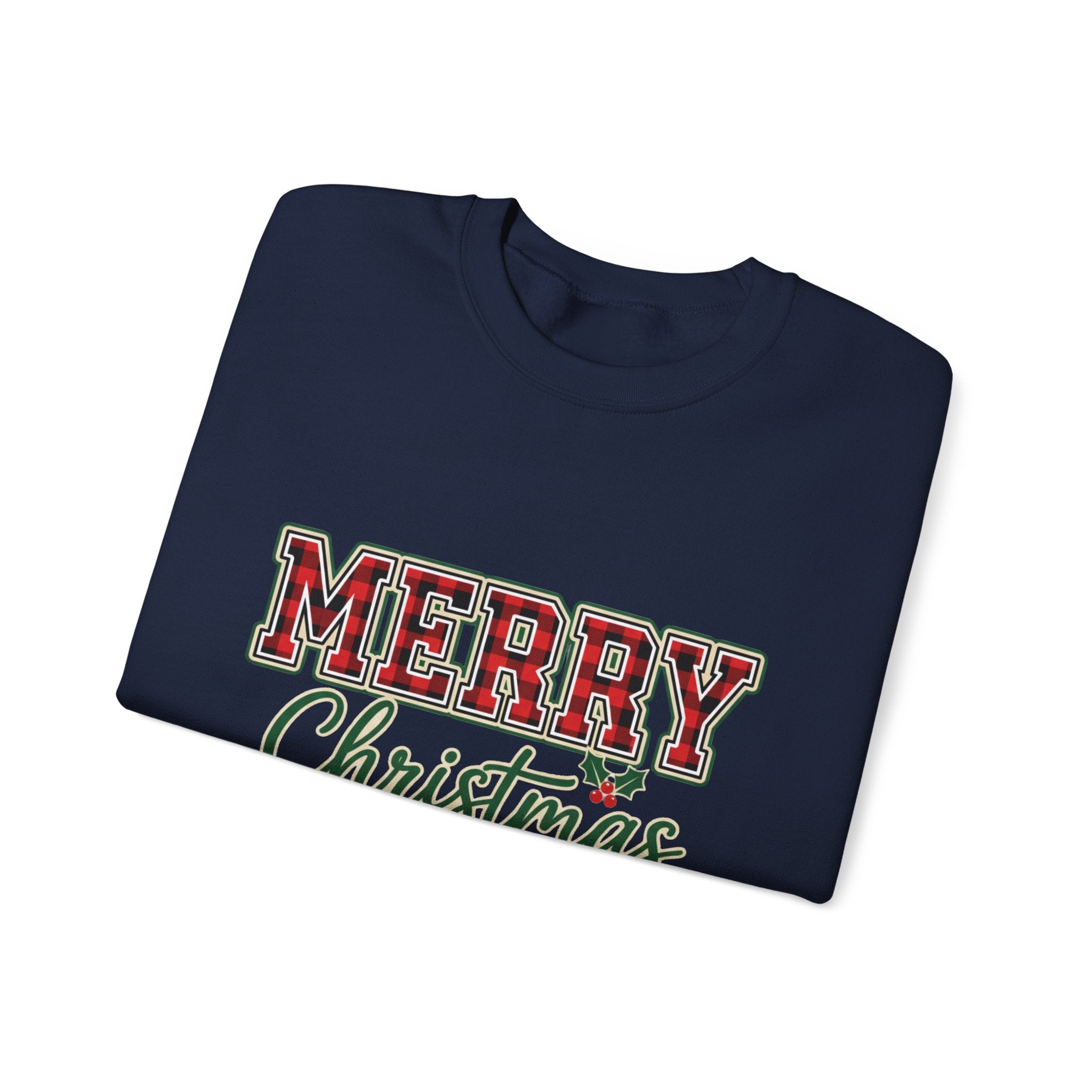 Classic Merry Christmas Womens Christmas Sweatshirt | Holiday Sweater for Women
