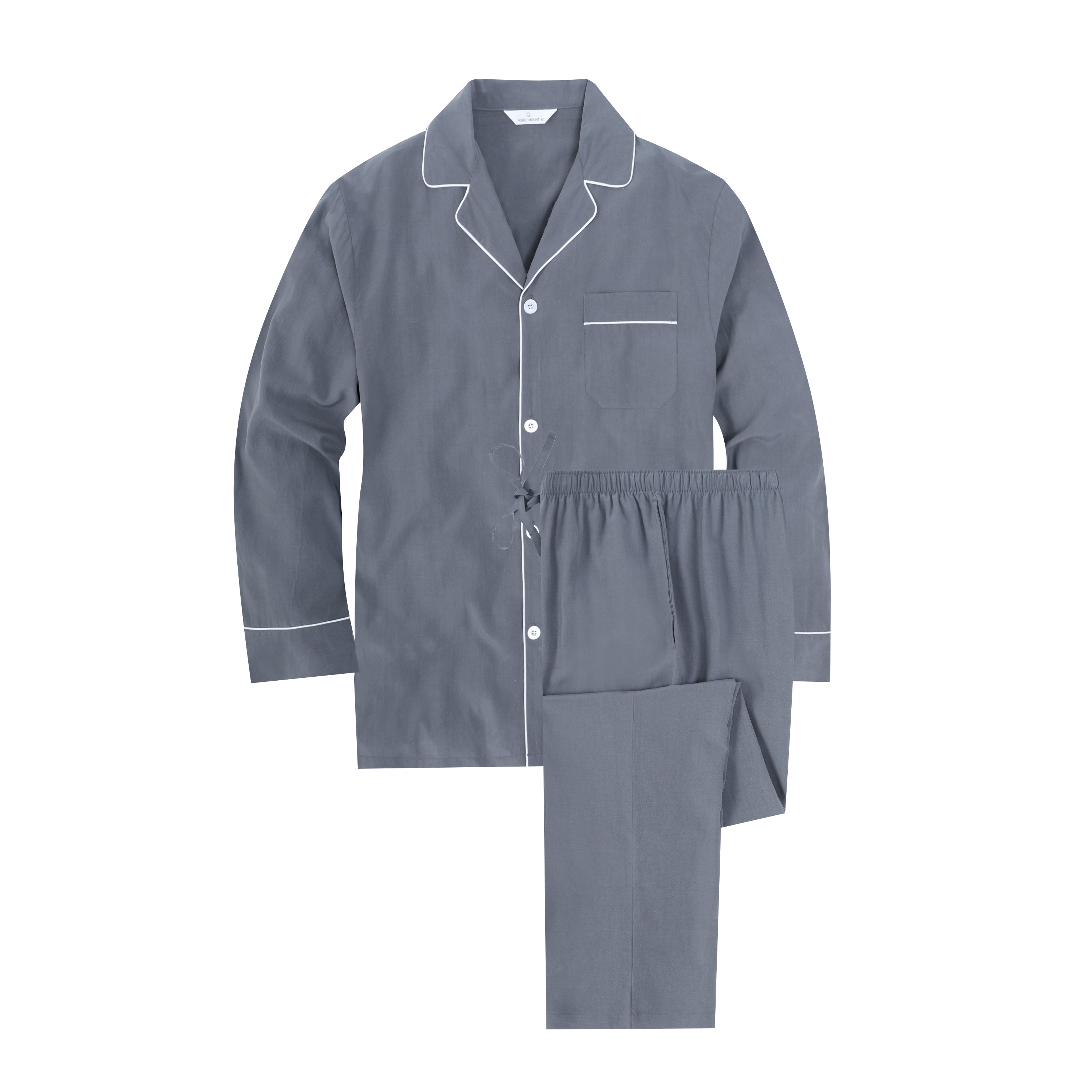 Mens 2-Piece Cooling Pajama Set made from Eucalyptus Tencel - Hypoallergenic and Eco-Friendly Fabric