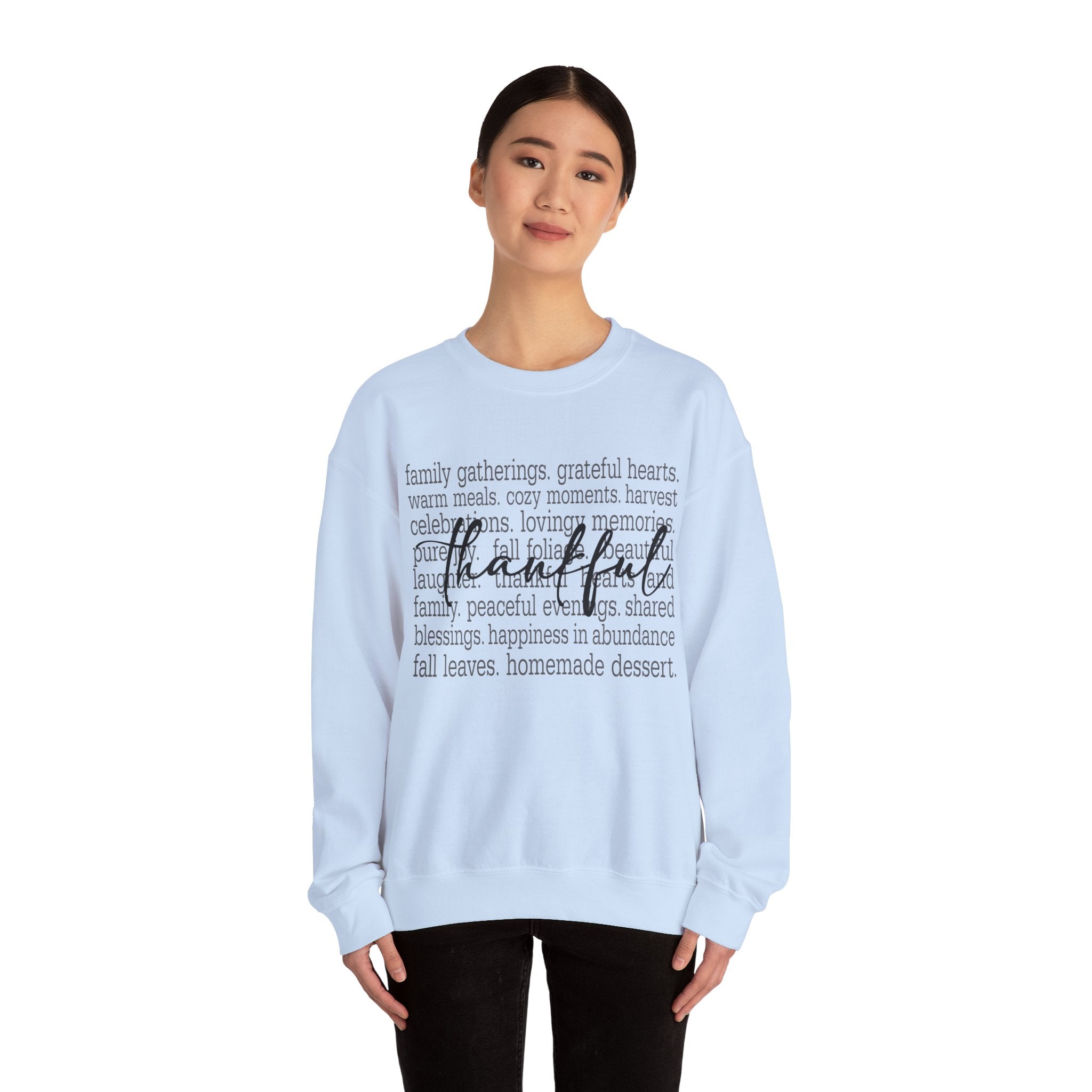 Thankful Gratitude Thanksgiving Womens Sweatshirt
