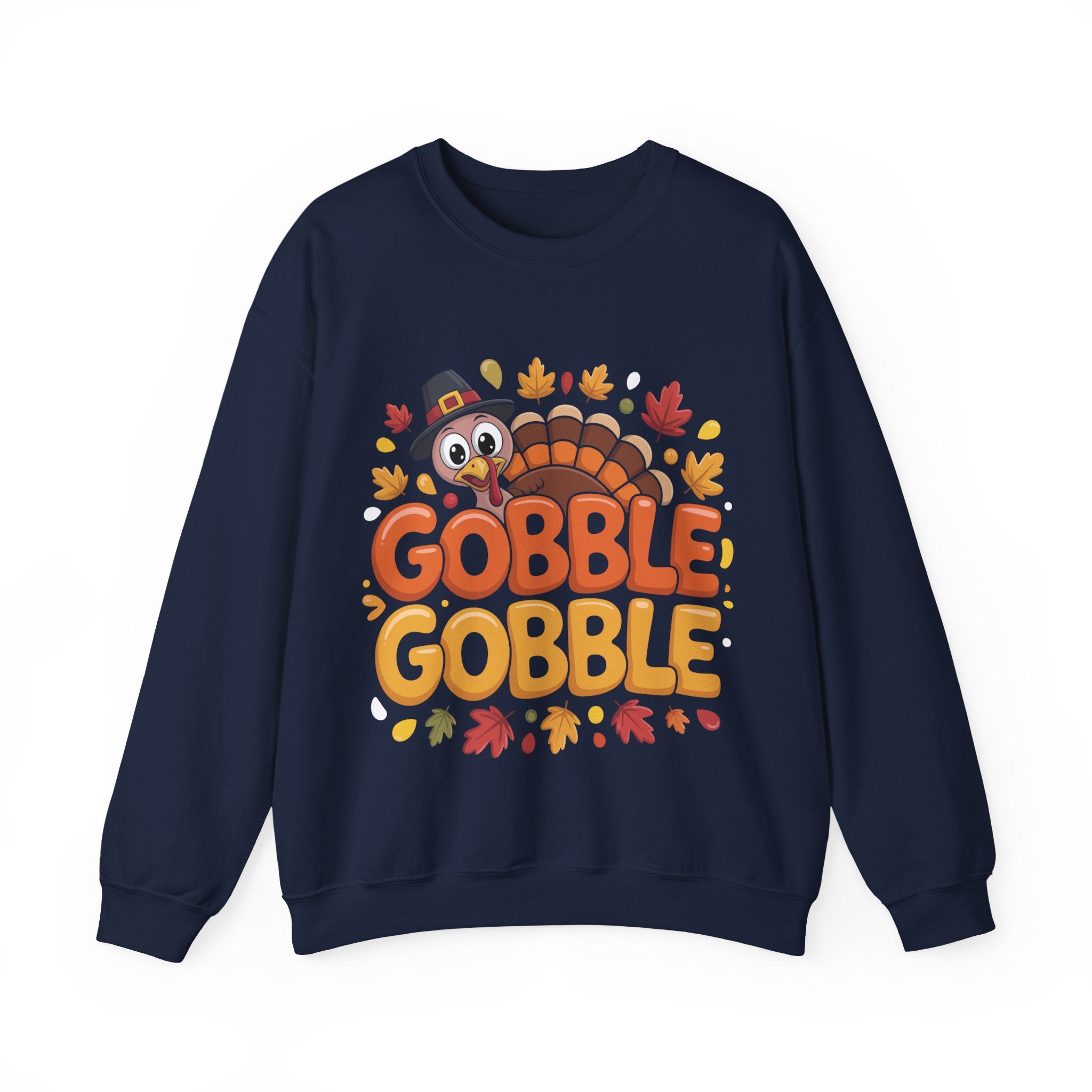 Gobble Gobble Turkey Thanksgiving Sweatshirt Crewneck Pullover Sweatshirt