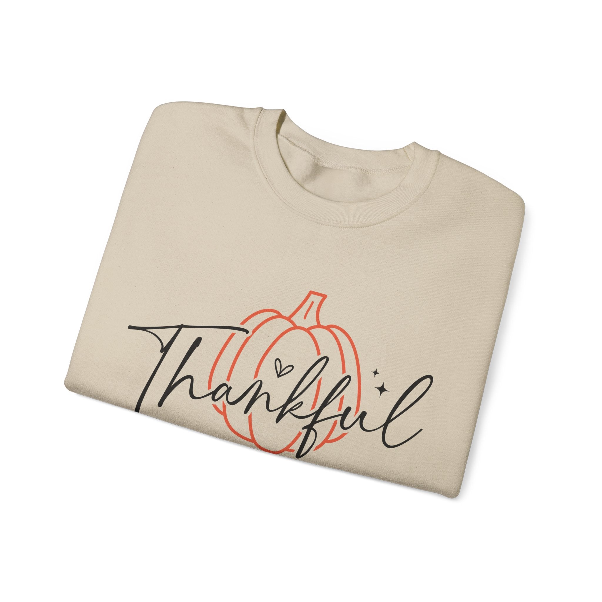 Thankful Pumpkin Womens Thanksgiving Sweatshirt