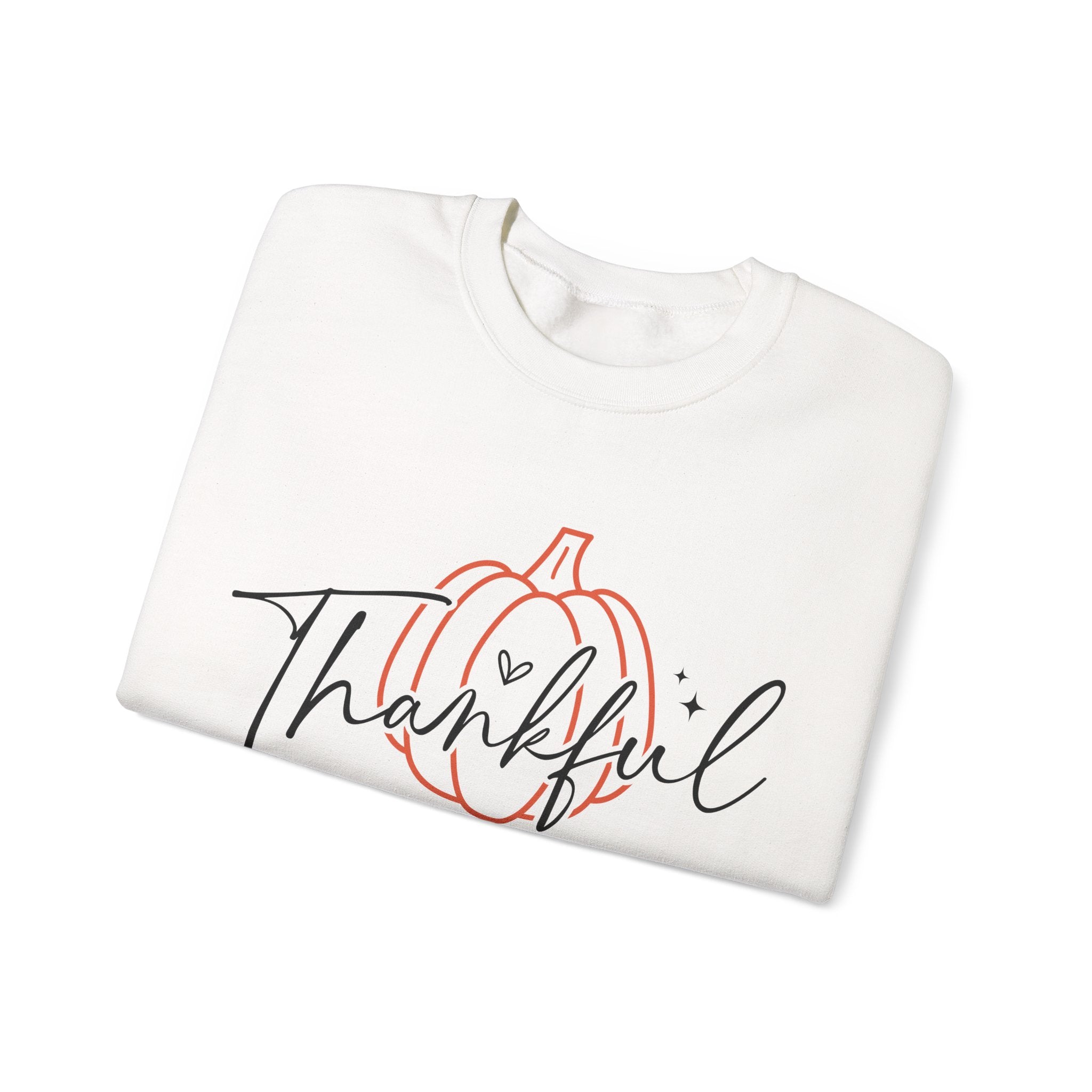 Thankful Pumpkin Womens Thanksgiving Sweatshirt
