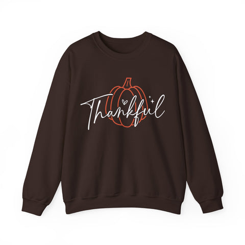 Thankful Pumpkin Womens Thanksgiving Sweatshirt