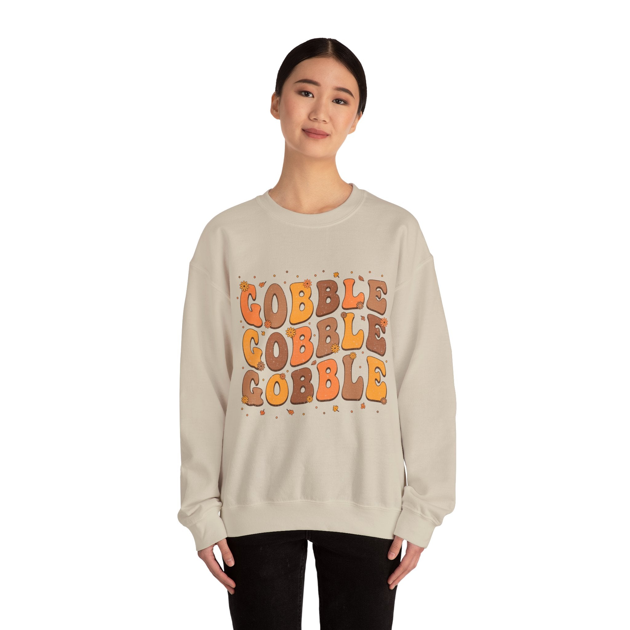 Gobble Gobble Gobble Retro Thanksgiving Sweatshirt