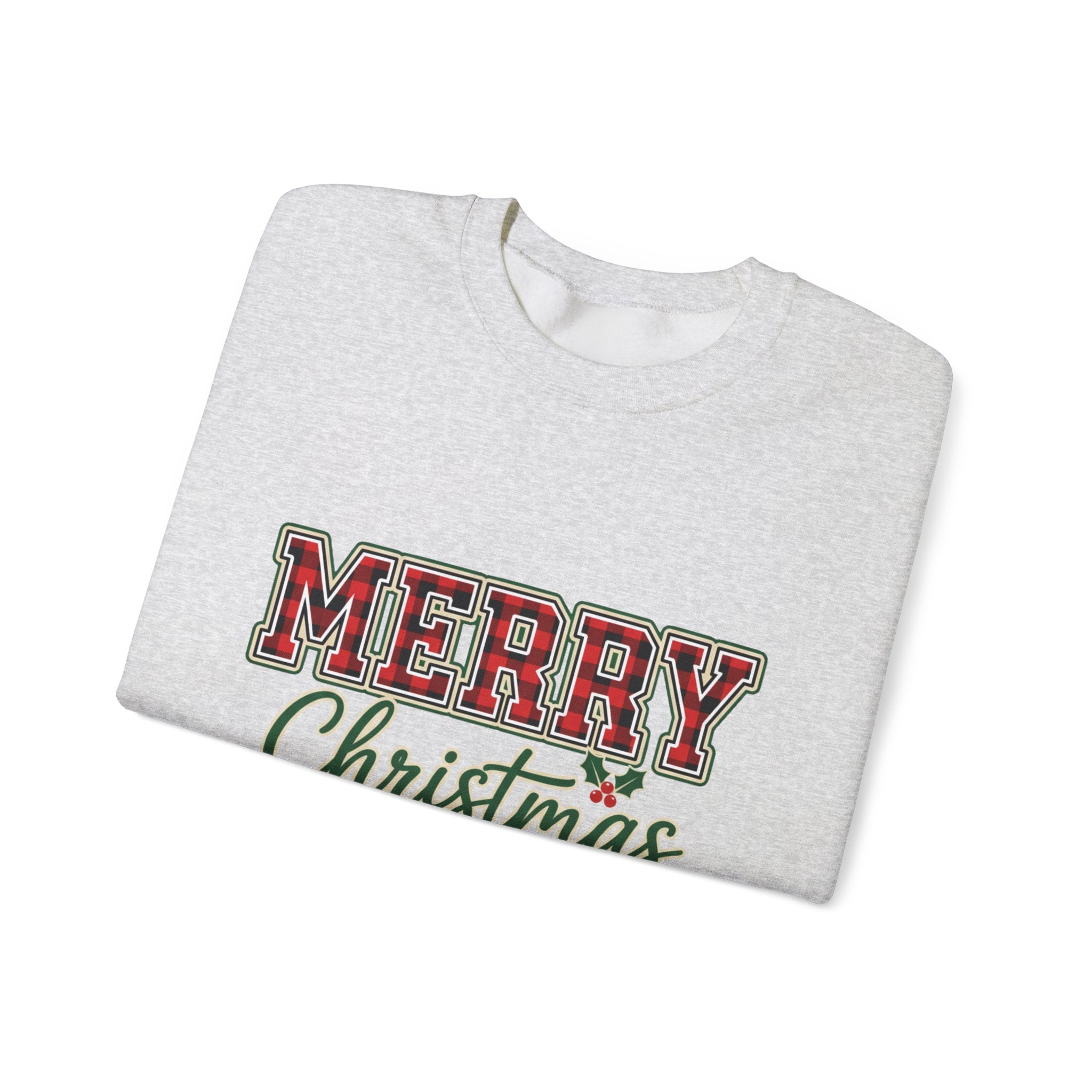 Classic Merry Christmas Womens Christmas Sweatshirt | Holiday Sweater for Women
