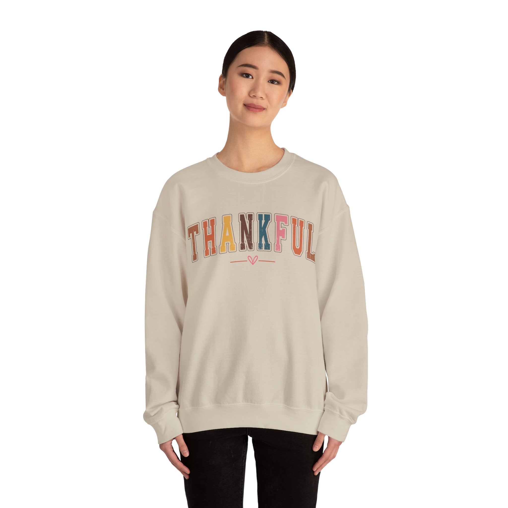 Thankful Multicolor Varsity Sweatshirt