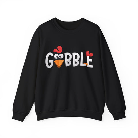 Gobble Turkey Face Thanksgiving Sweatshirt