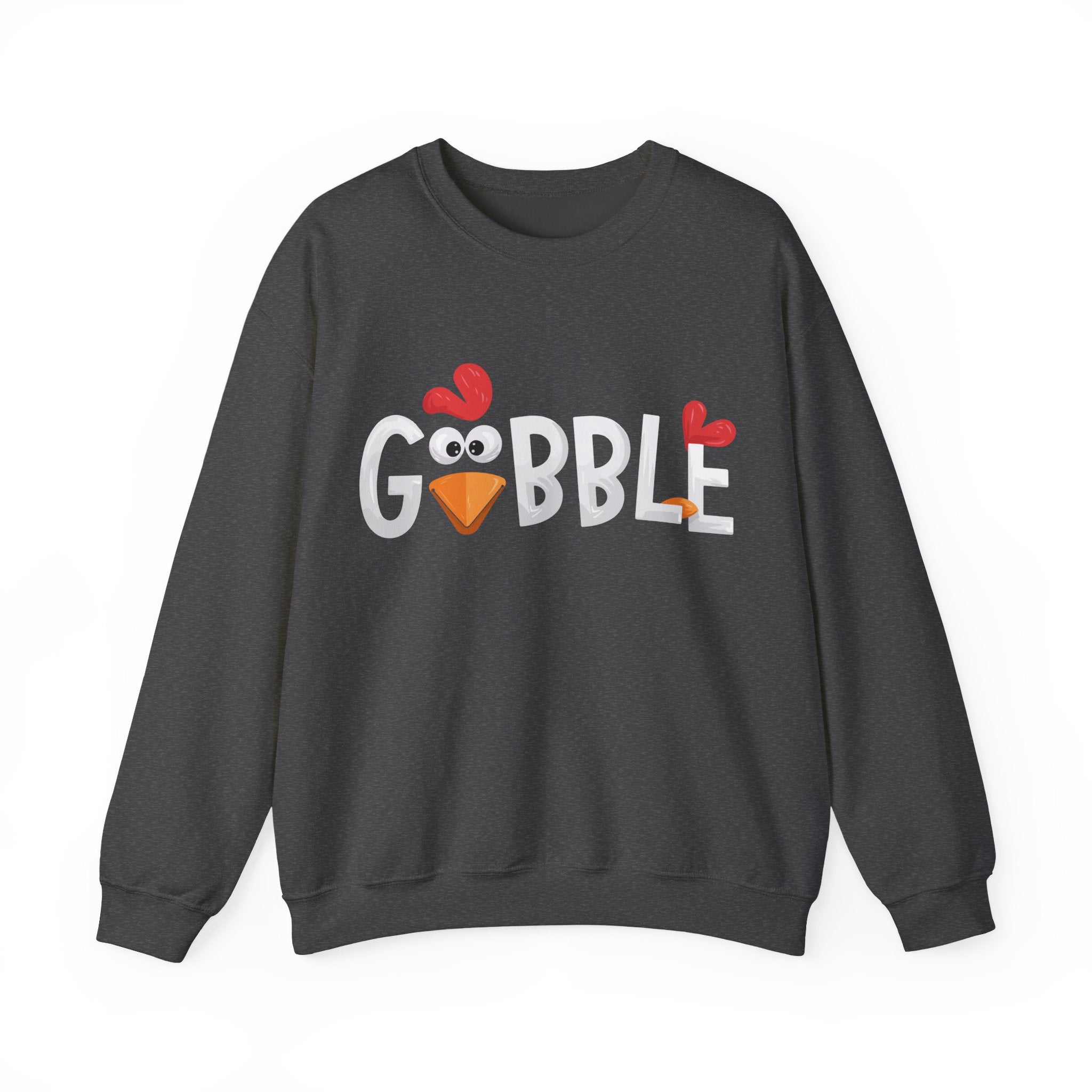 Gobble Turkey Face Thanksgiving Sweatshirt