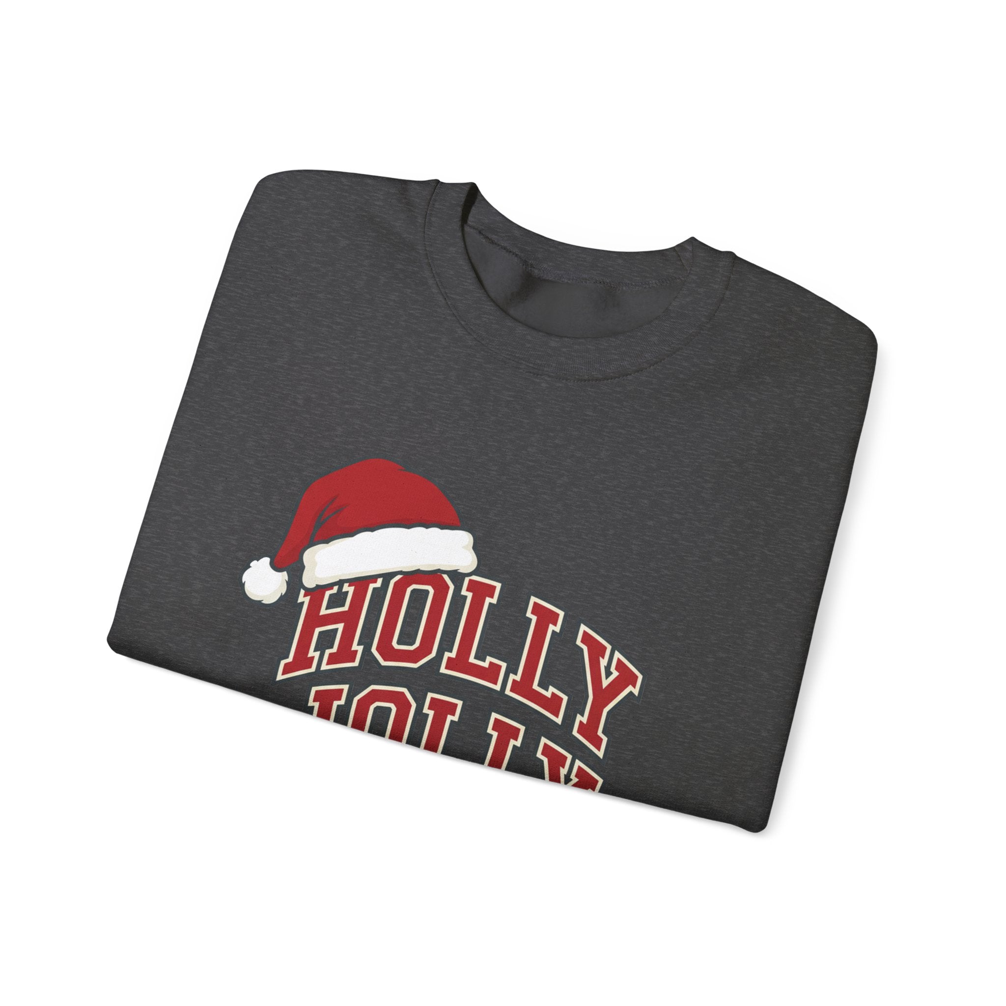 Holly Jolly Santa Hat Sweatshirt | Womens Christmas Sweatshirt