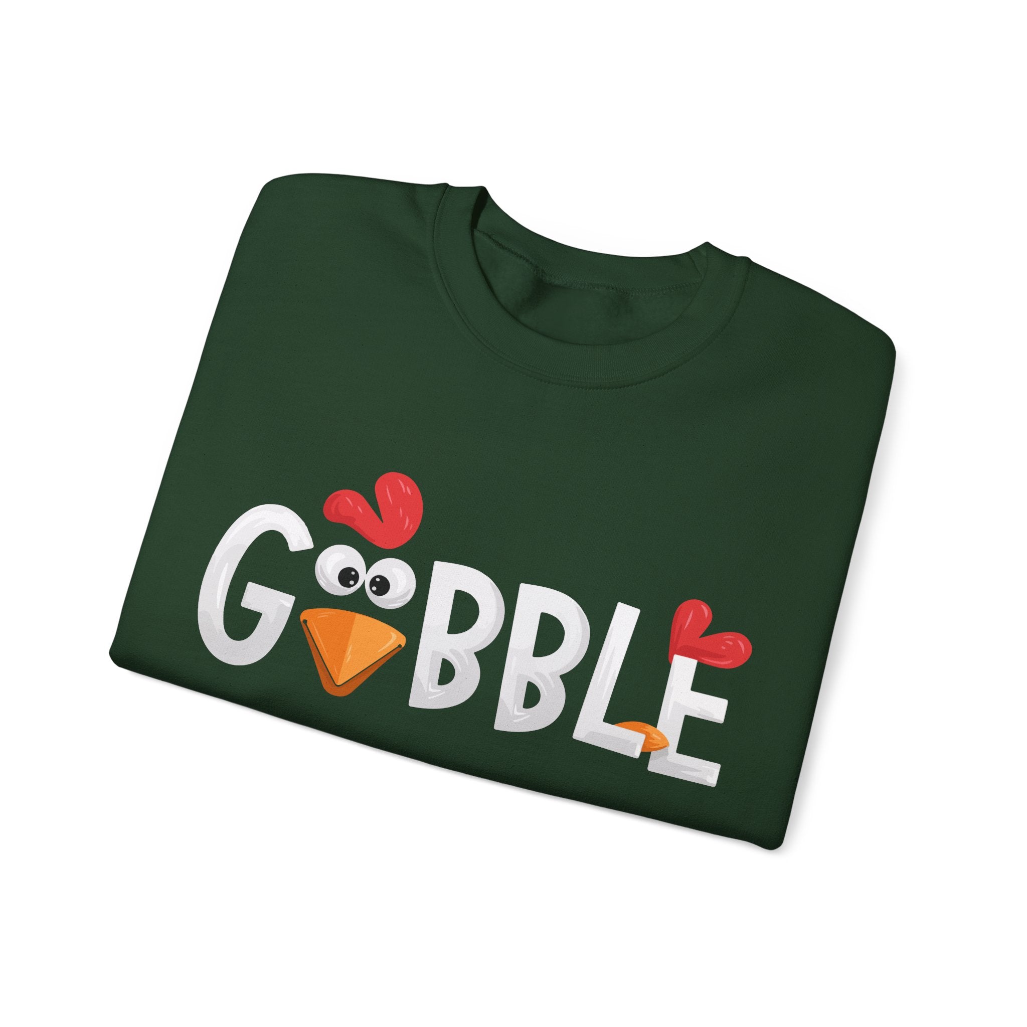 Gobble Turkey Face Thanksgiving Sweatshirt