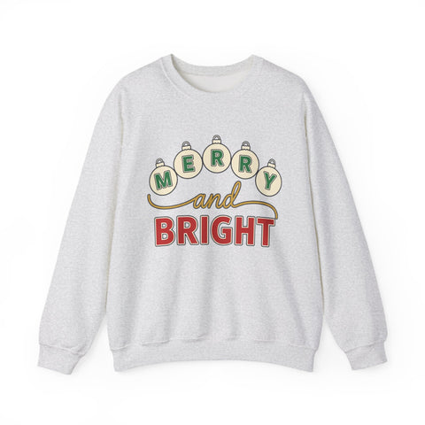 Merry and Bright Womens Christmas Ornaments Sweatshirt