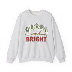 Merry and Bright Womens Christmas Ornaments Sweatshirt