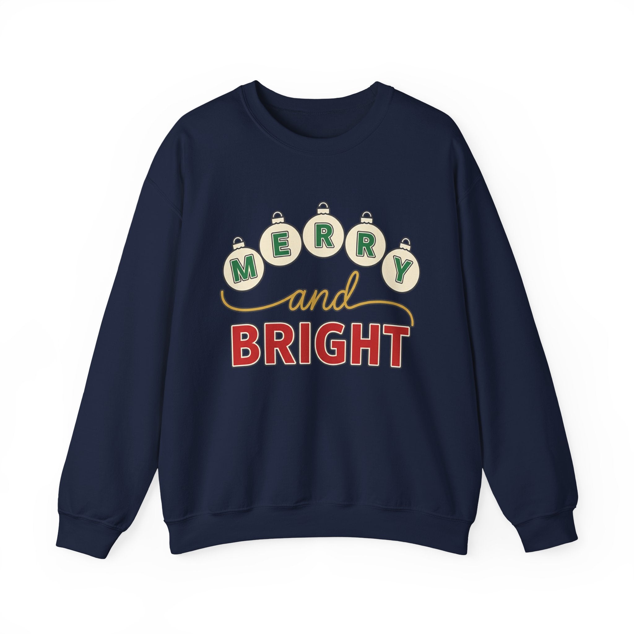 Merry and Bright Womens Christmas Ornaments Sweatshirt