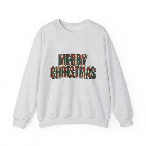 Merry Christmas Womens Christmas Sweatshirt | Plaid Letters