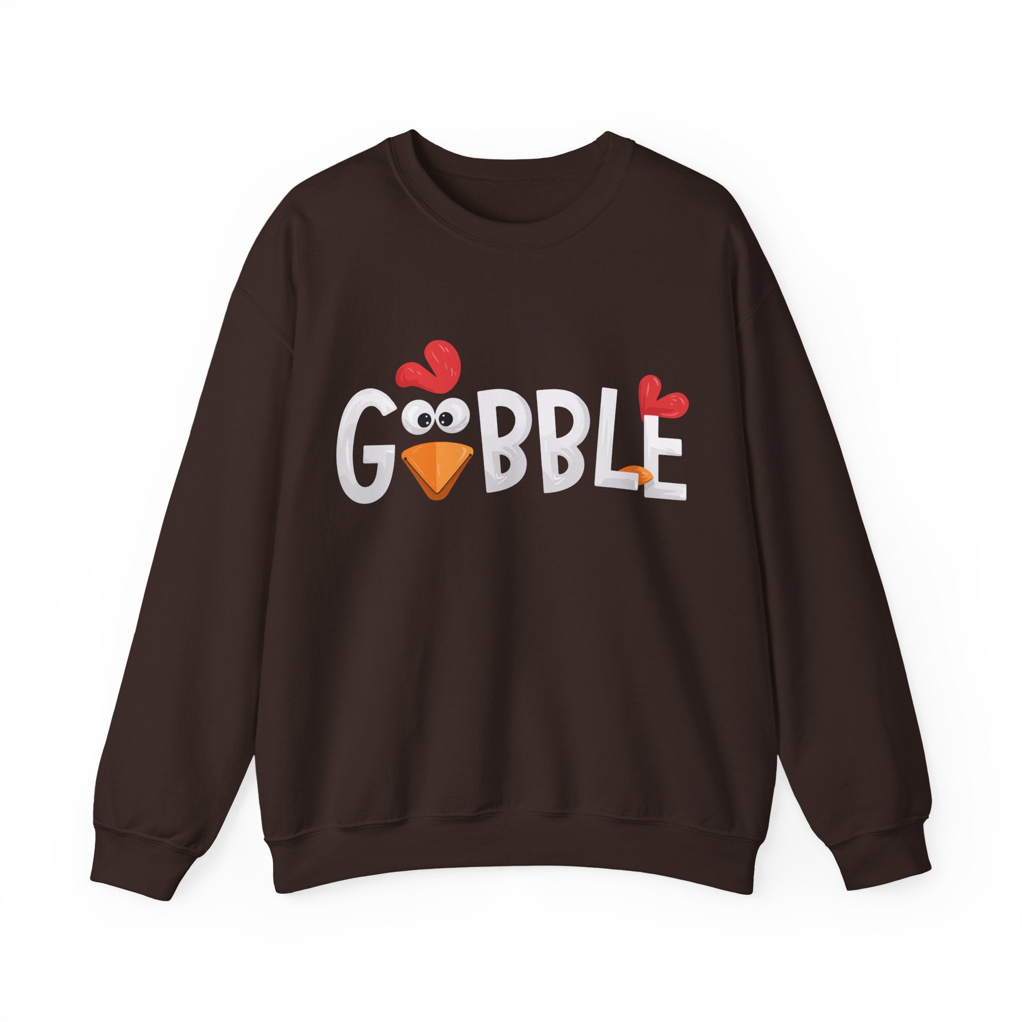 Gobble Turkey Face Thanksgiving Sweatshirt