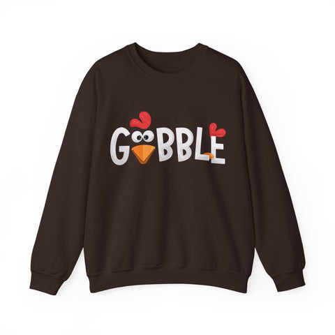Gobble Turkey Face Thanksgiving Sweatshirt