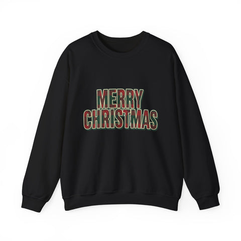 Merry Christmas Womens Christmas Sweatshirt | Plaid Letters