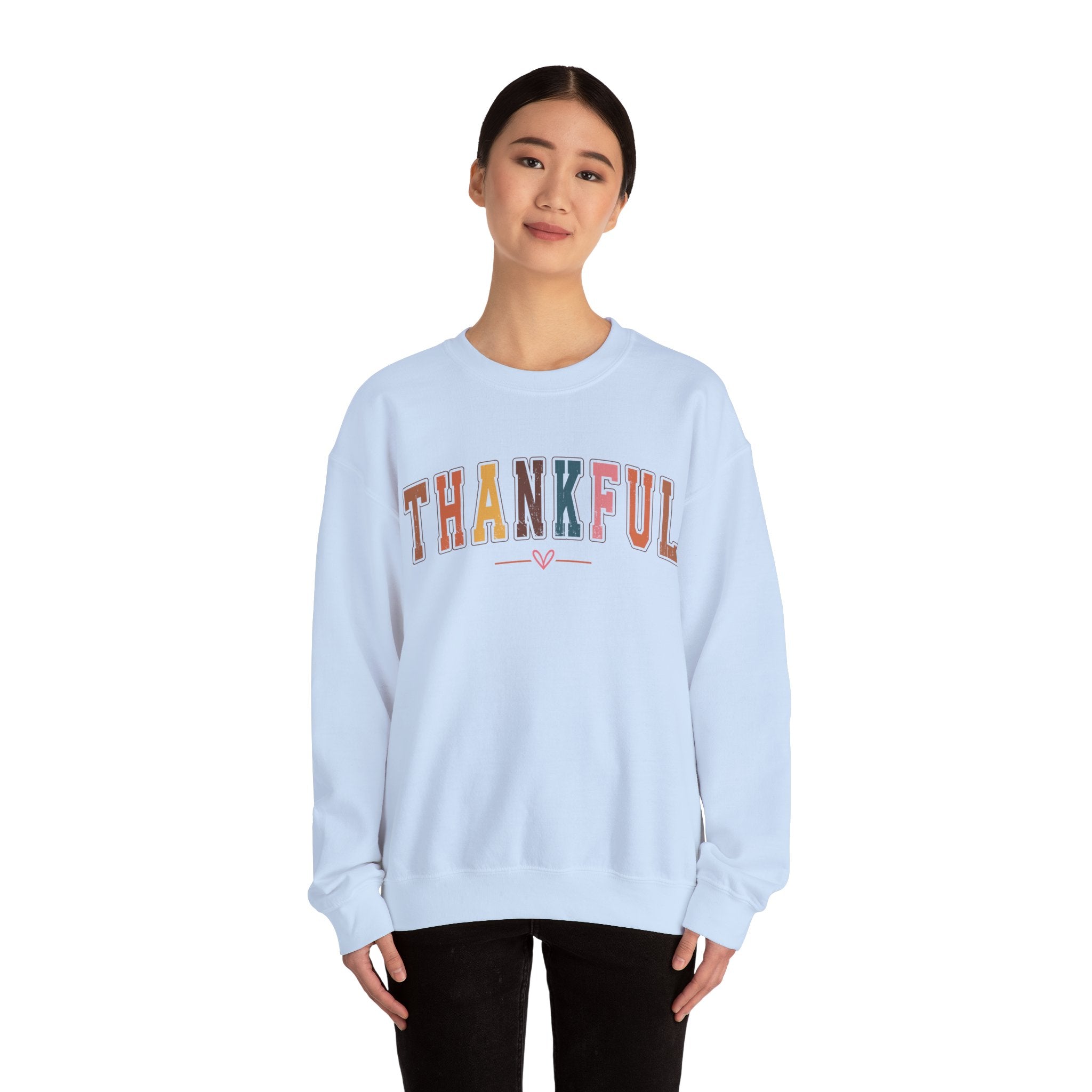 Thankful Multicolor Varsity Sweatshirt